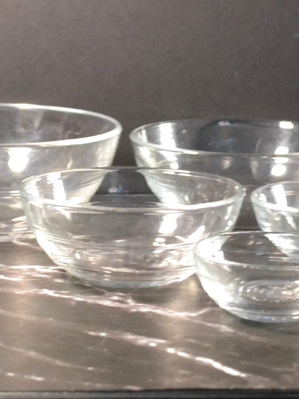 Duralex France Tempered Glass Nesting Bowls Professional Prep Mixing Set 5 Pc